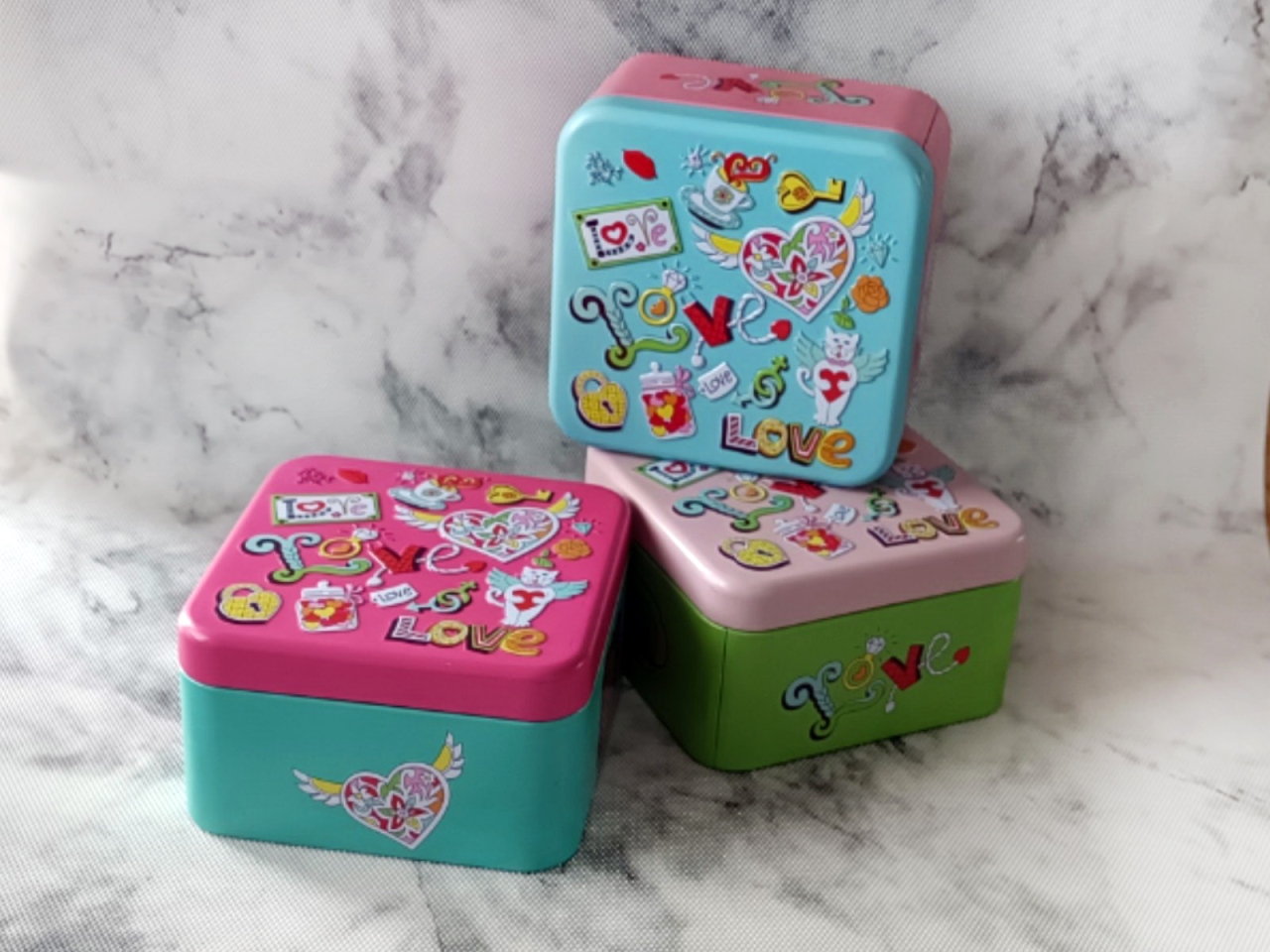 Металлические подарочные коробочки BB-9 3в1