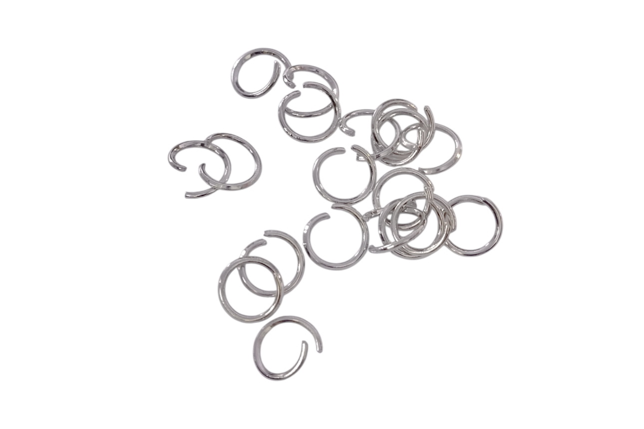 Соединительные колечки А-13 цвет серебро Цена за уп.50г