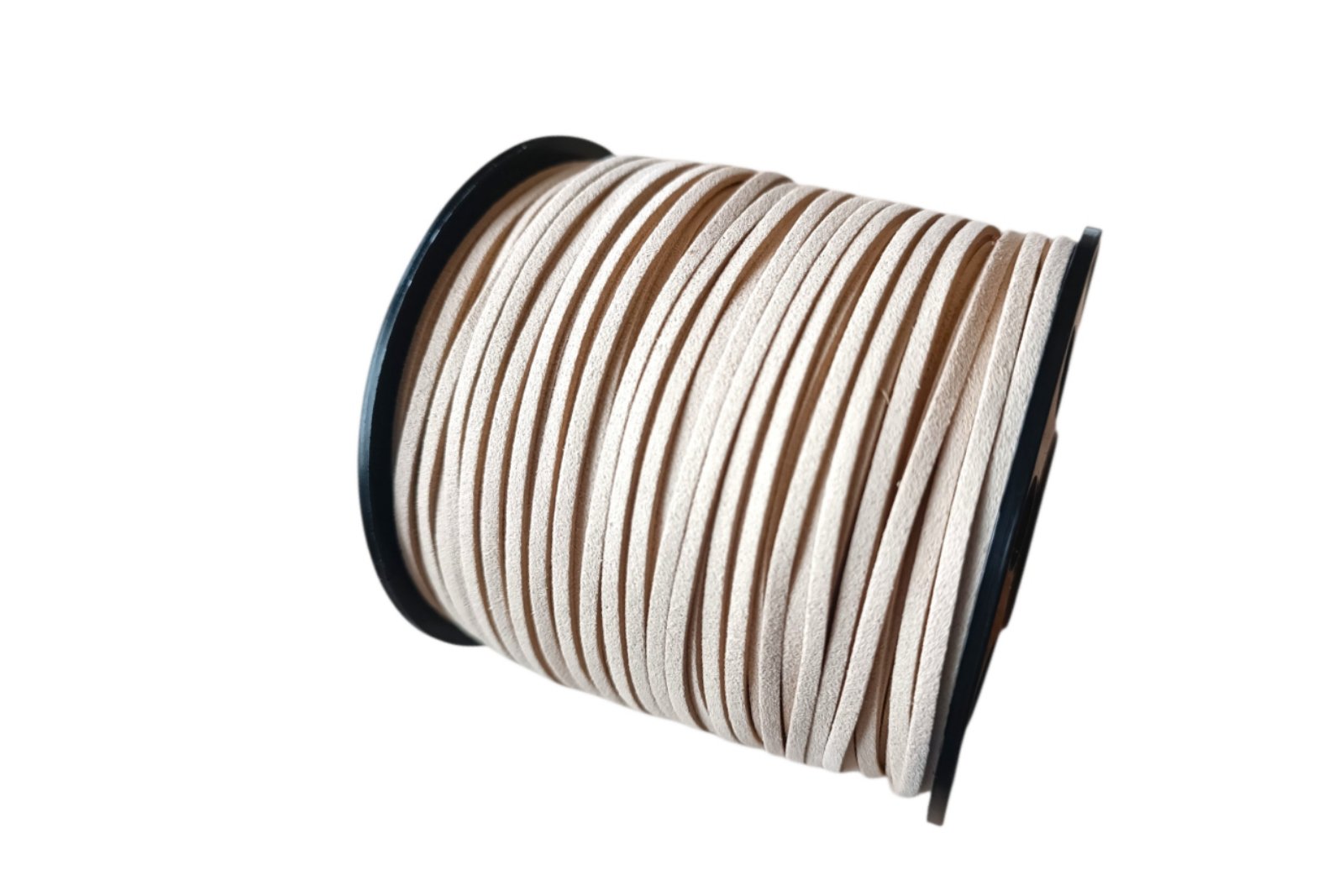 Бежевый замшевый шнур в катушке 90м