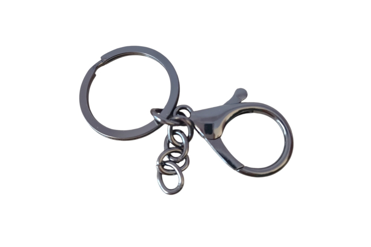 Кольца для брелков с карабином и цепочкой