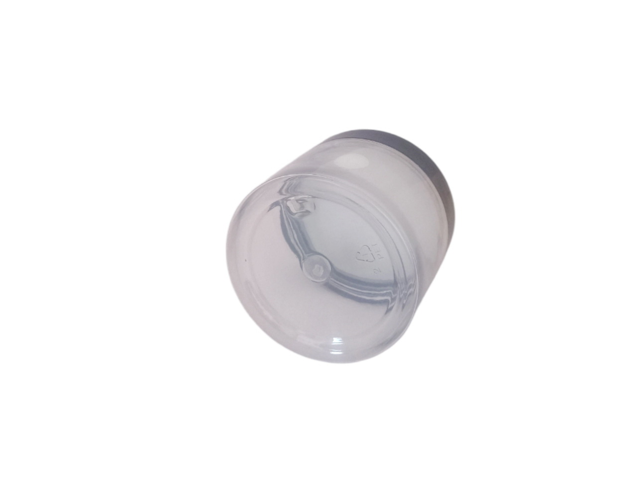 Баночка с черной крышкой прозрачная пластиковая 150мл NL3