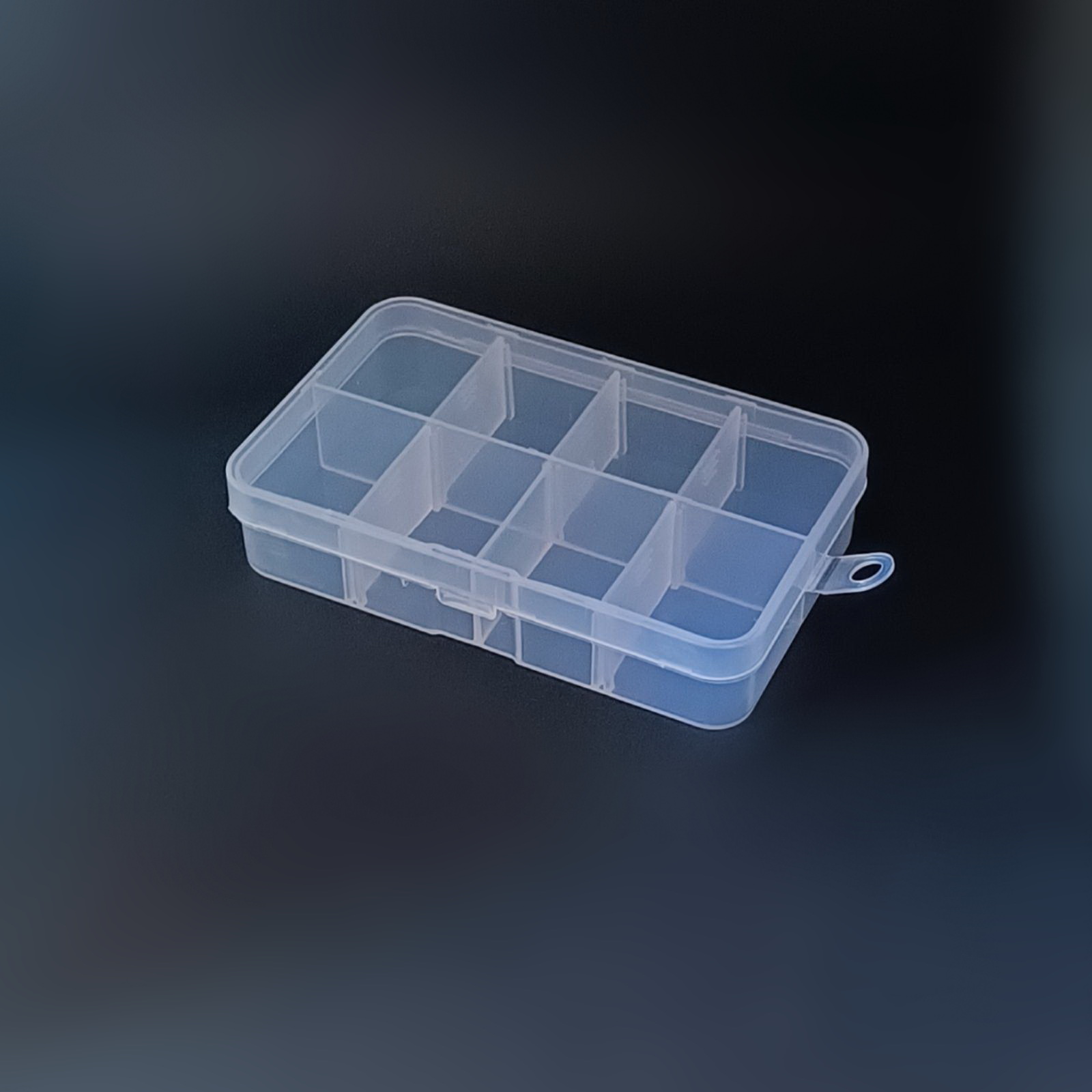 Органайзер пластиковий NA-26 на 8 відсіків з кришкою 105х65х28мм прозорий