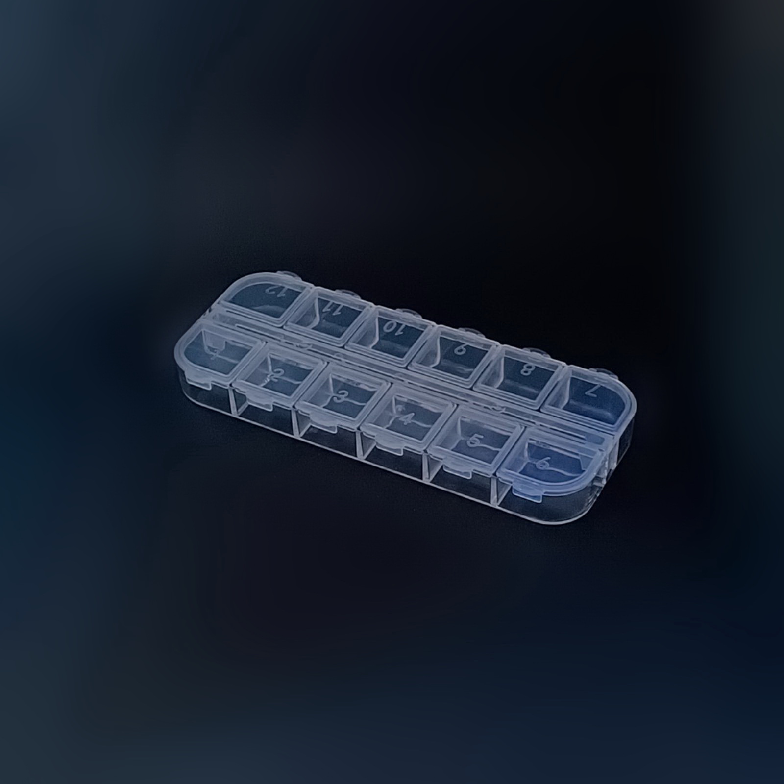 Органайзер пластиковий+акрил NA-22  128х48х15мм прозорий