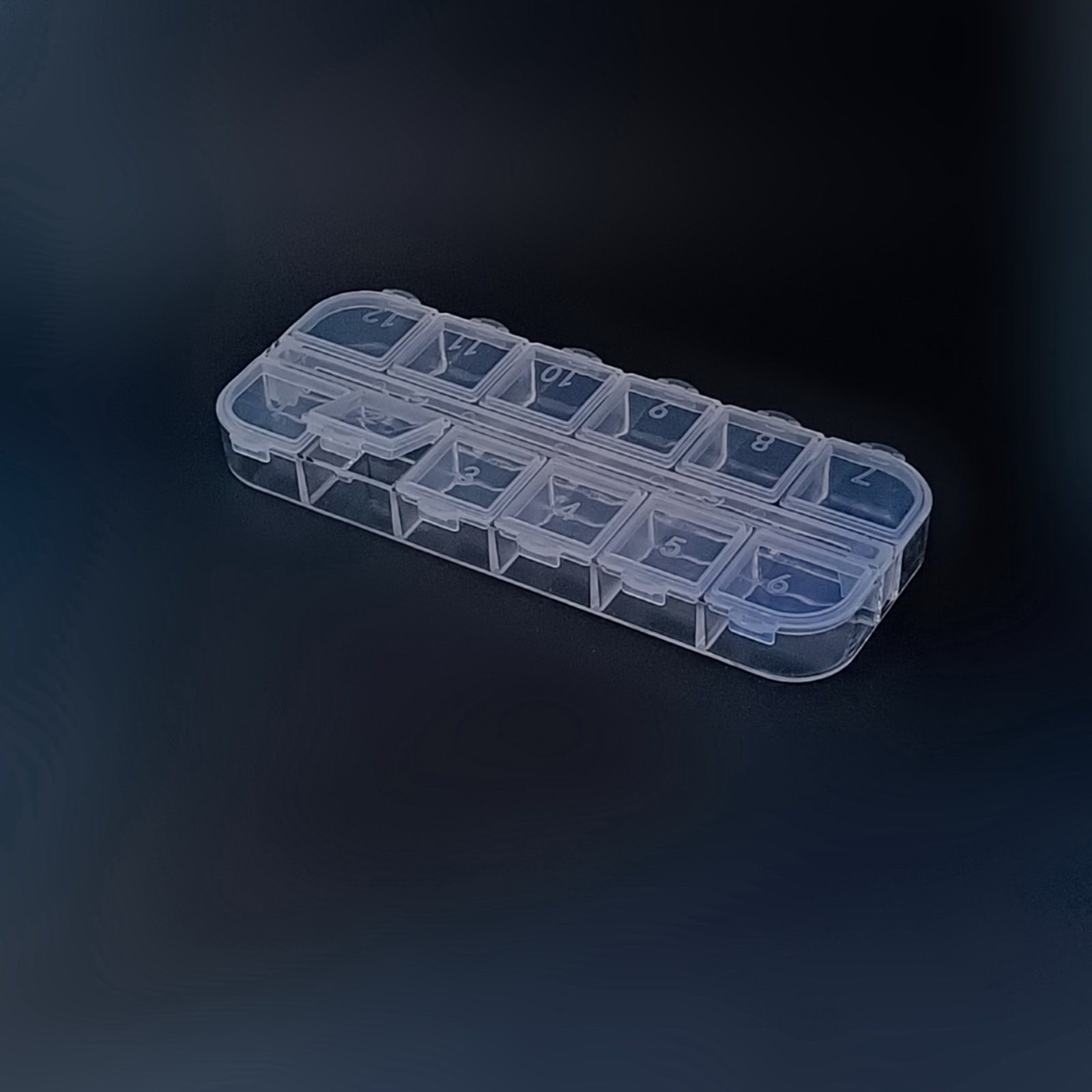 Органайзер пластиковий+акрил NA-22  128х48х15мм прозорий