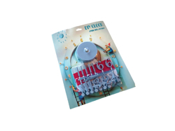 Клеящиеся настенные часы 3D серебряный на блистере №1