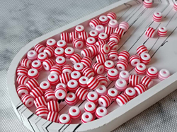 Бусинки в полоску №8 (уп.50шт)