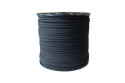 Замшевий чорний шнур у котушці 90м