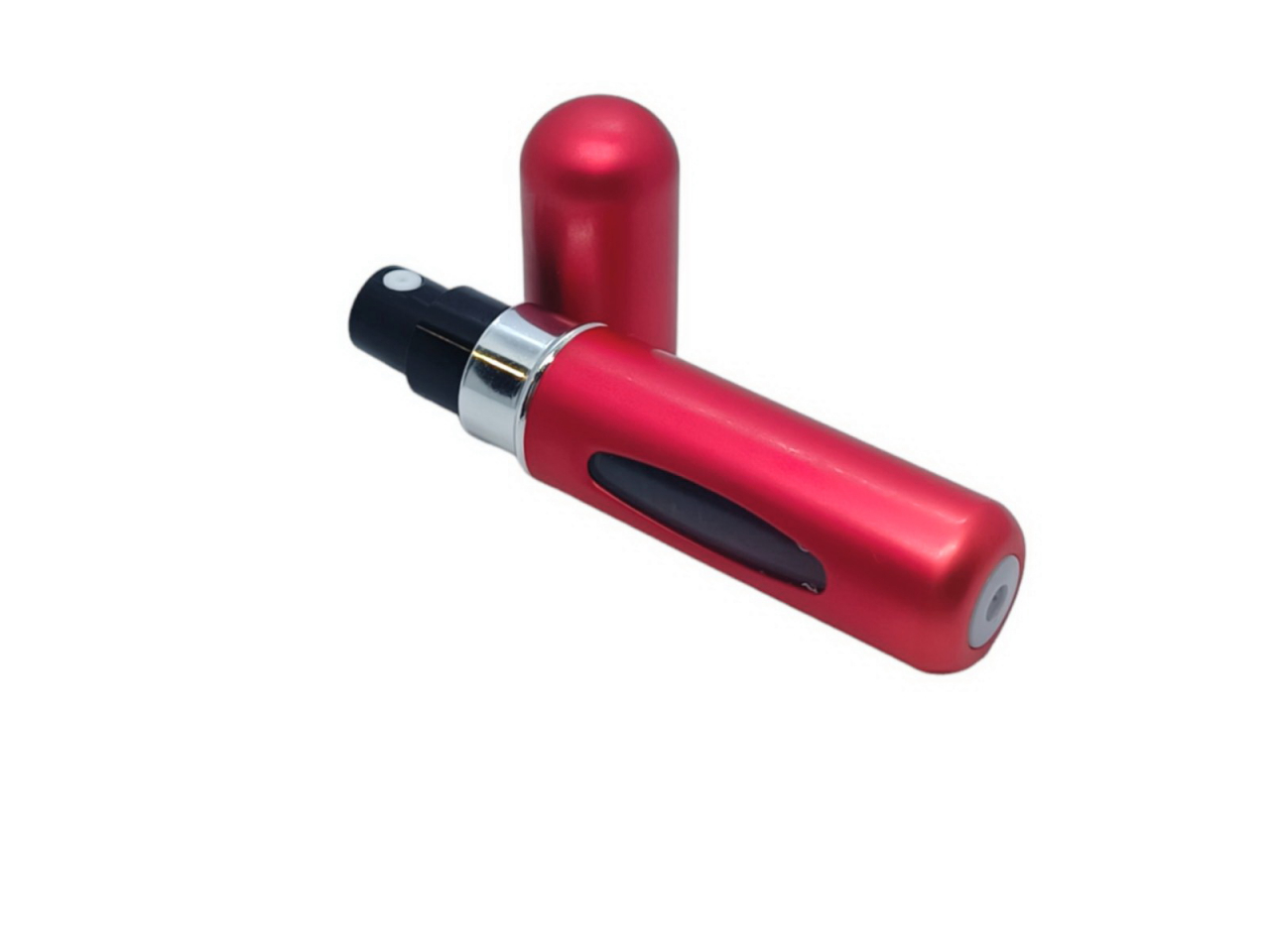 Атомайзер для парфумів з отвором для наповнення 80х16мм на 5мл. Червона матова.