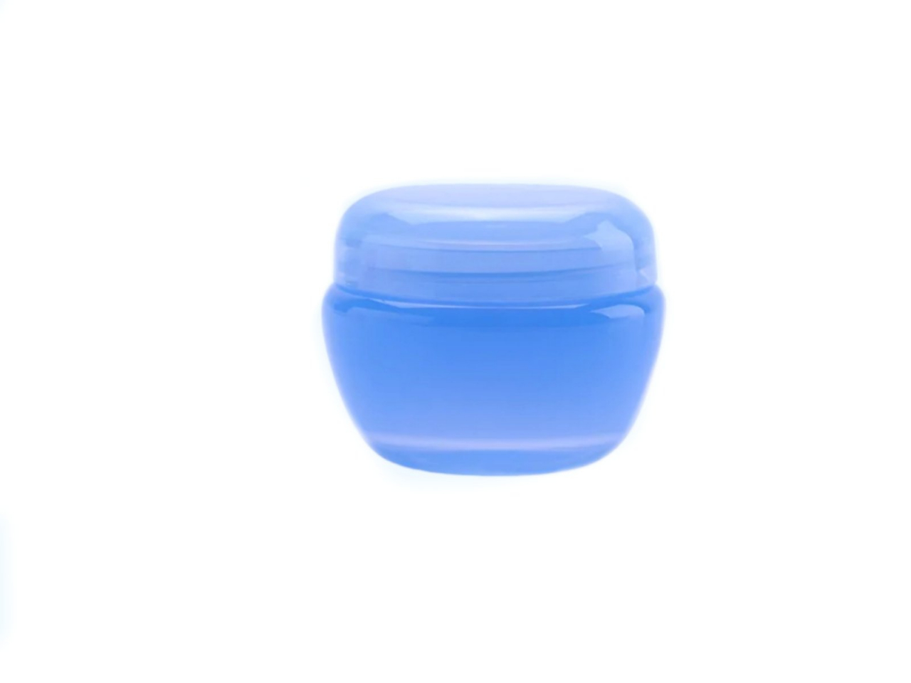 Баночка косметична 5г з захисним диском синя