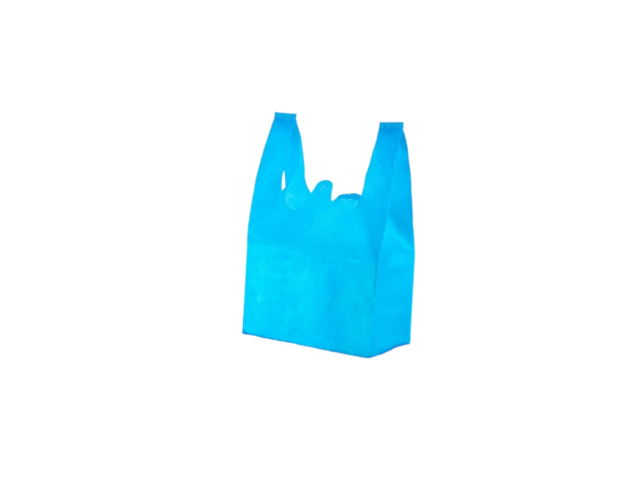 Эко сумка - майка из спанбонда 23.5х34см голубая