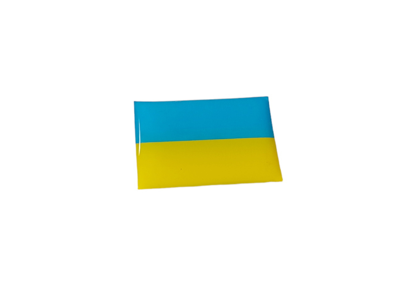 Объемная прямоугольная наклейка (шильда) Флаг Украины
