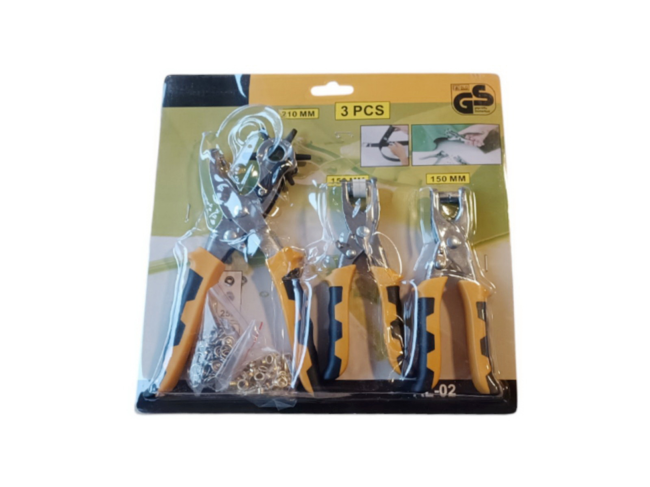 Набор для пробивки отверстий, установки кнопок и люверсов А8