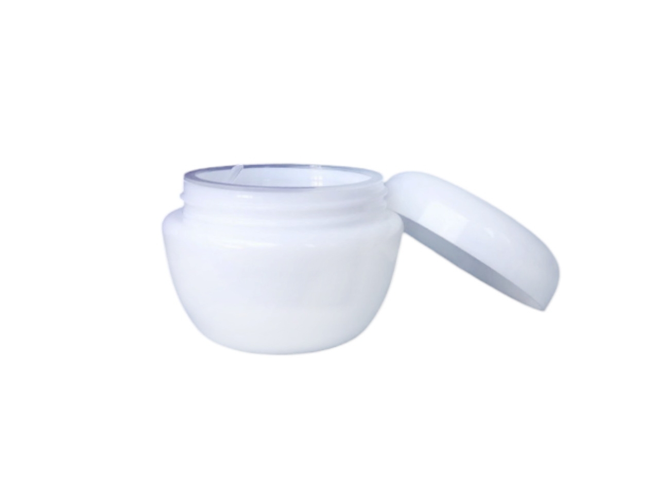 Баночка косметическая 5г с защитным диском белая глянцевая