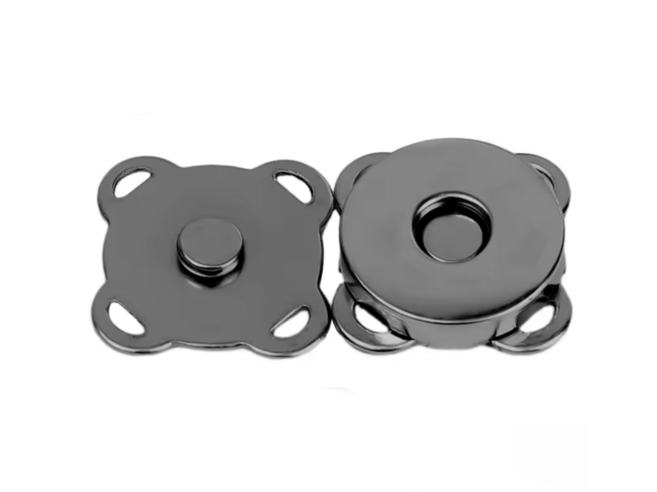 Кнопка магнитная 18мм пришивная темный никель