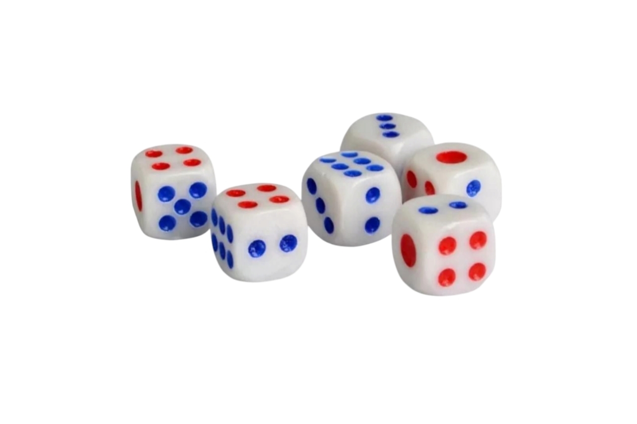 Кости игральные  акриловые 13*13