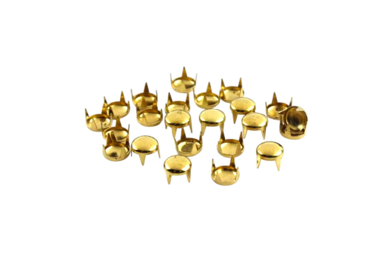 Заклепки, крабики 8 ммзолото (уп.100шт)