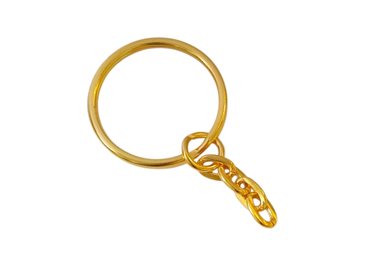 Заготовка брелка для ключей ,золото