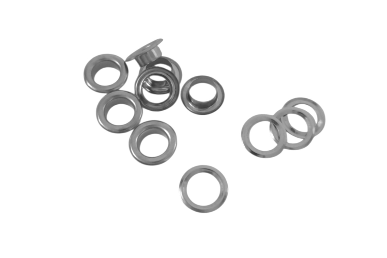 Люверси срібні 10мм (уп.100шт)